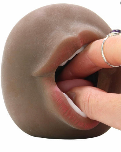 Stroke It Anatomical Mouth Stroker in Brown